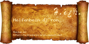 Helfenbein Áron névjegykártya