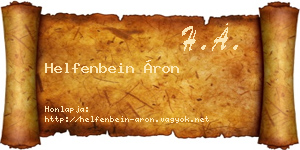 Helfenbein Áron névjegykártya
